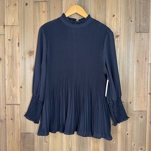 The Black Label by Chico’s Black Mock Neck Sleeve Top